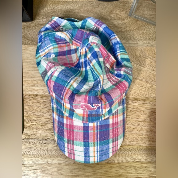 "VINEYARD VINES" New wot Whale Cap plaid Adjusts to fit all - Picture 4 of 7